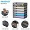 Marbrasse Mesh Desk Organiser Tray, 6 Tier Letter Tray Organiser with Hander,Office Trays Desk Organiser Accessories, Paper Tray Organiser for A4 File Holder - Black